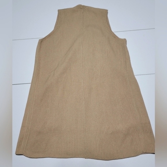 SPLENDID JULIET Sweater Open Front Sleeveless Knit Long Cardigan Tan XS New - Picture 3 of 11